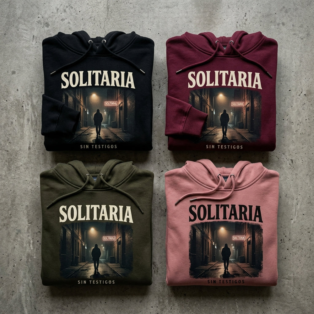 Sin Testigos — Solitaria Hoodie — design 1