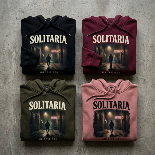 Sin Testigos — Solitaria Hoodie — design 1