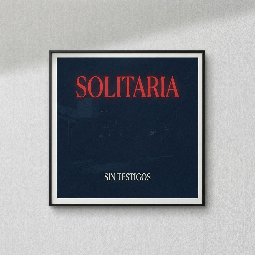 SIN TESTIGOS — Solitaria Poster mockup
