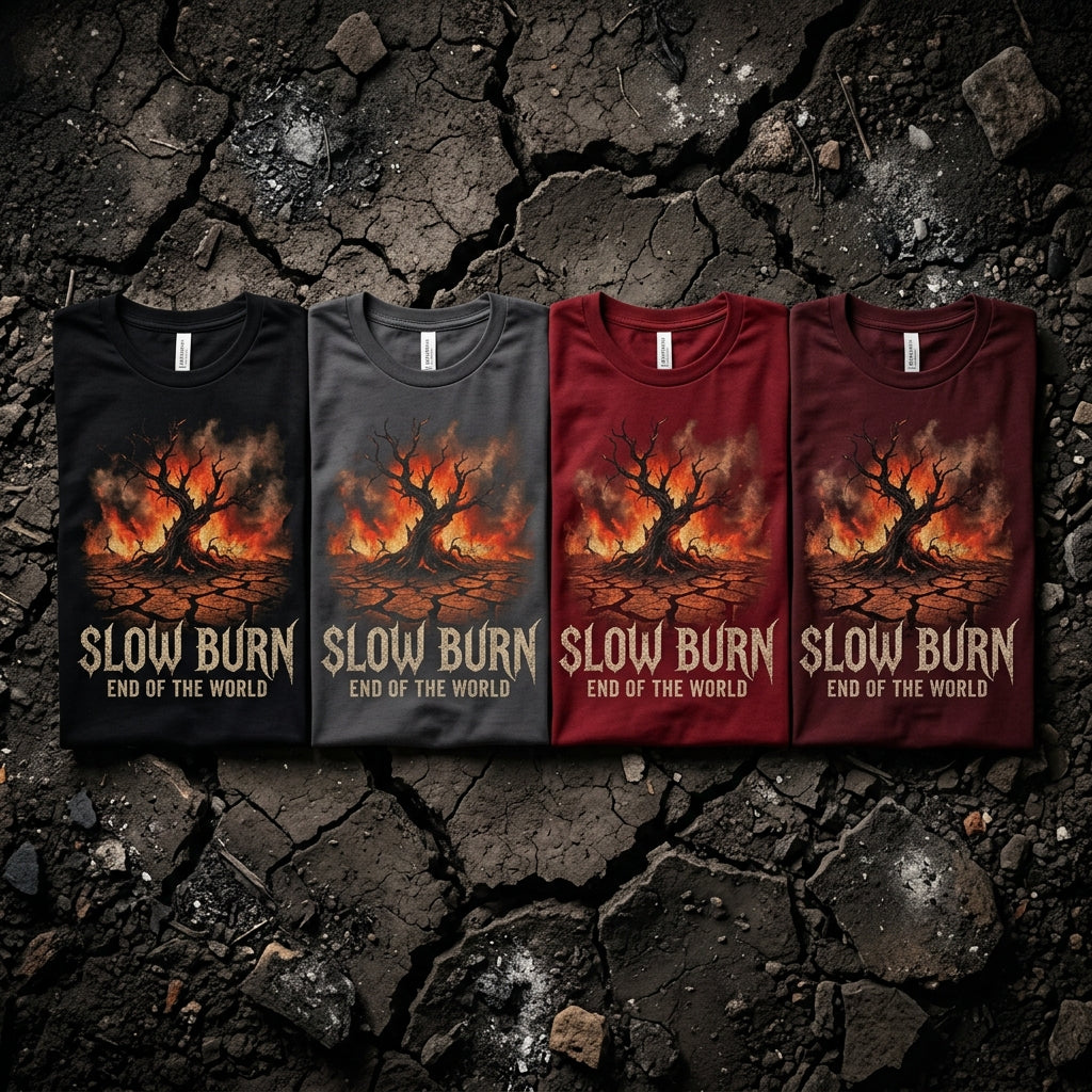 Slow Burn — End Of The World Tee — design 2