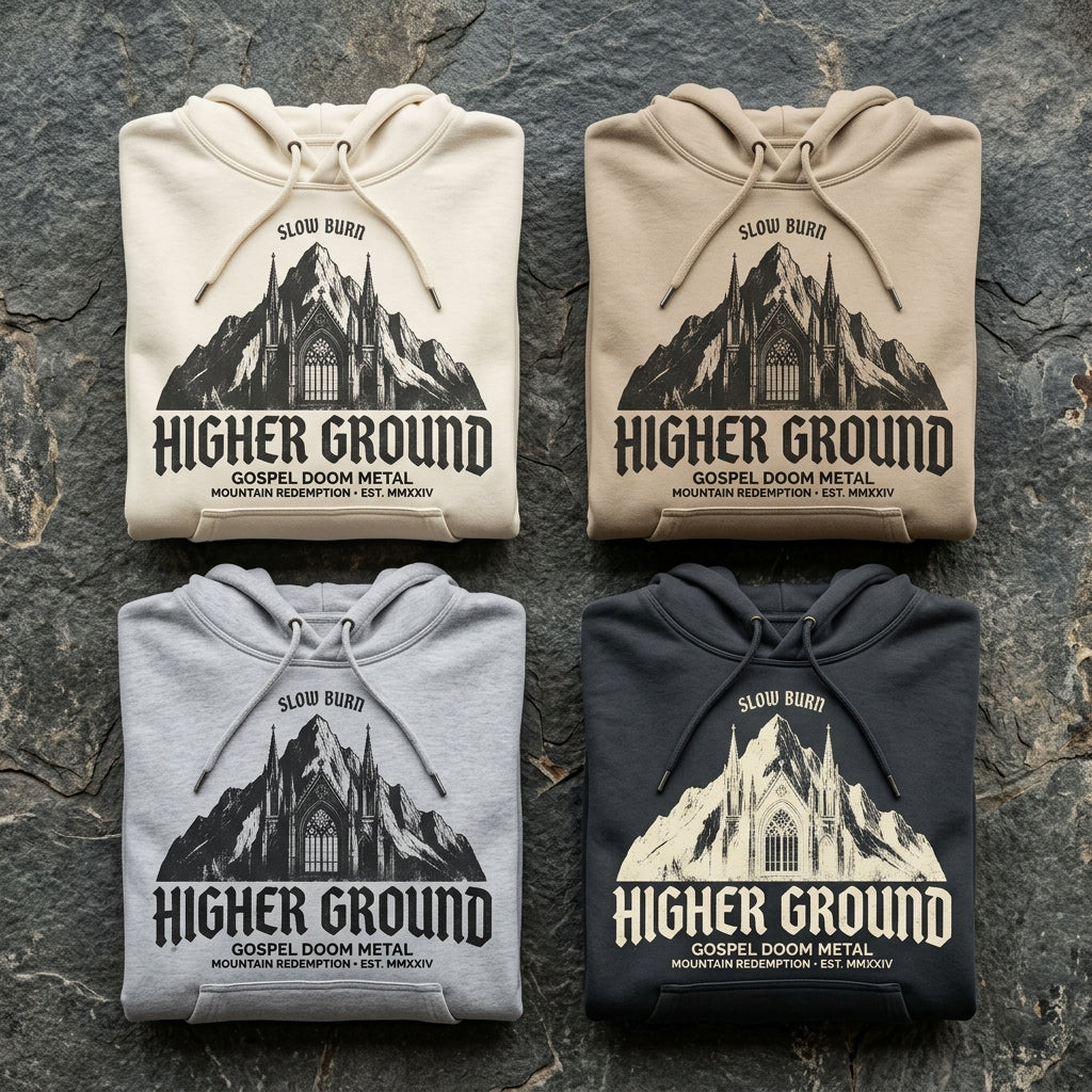 Slow Burn — Higher Ground Hoodie — design 2