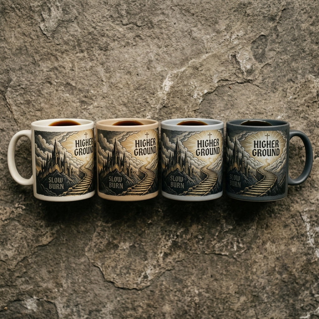 Slow Burn — Higher Ground Mug — design 1