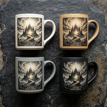 Slow Burn — Higher Ground Mug — design 2