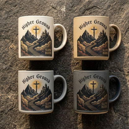 Slow Burn — Higher Ground Mug — design 3