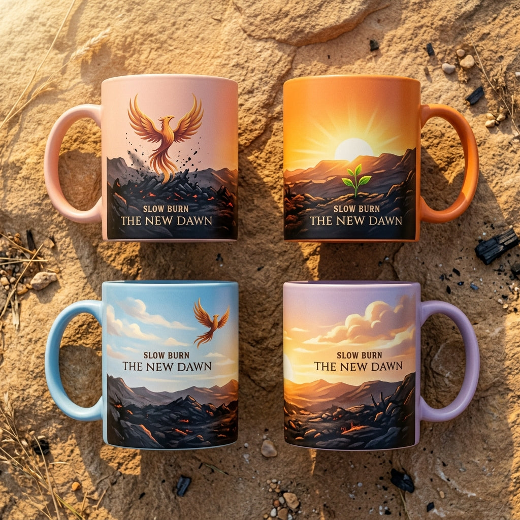 Slow Burn — The New Dawn Mug — design 2