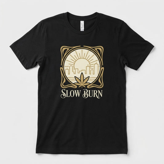 SLOW BURN — The New Dawn Tee mockup