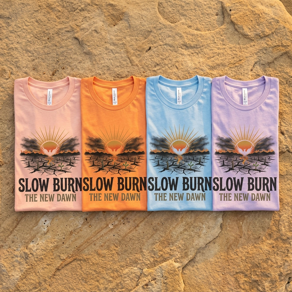 Slow Burn — The New Dawn Tee — design 2