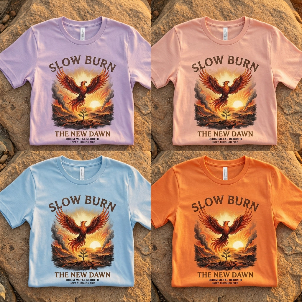 Slow Burn — The New Dawn Tee — design 3