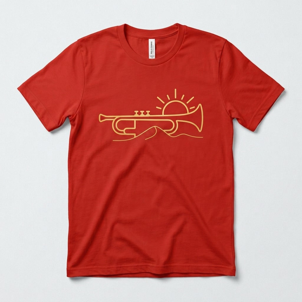 caravan jazz vermillion tee