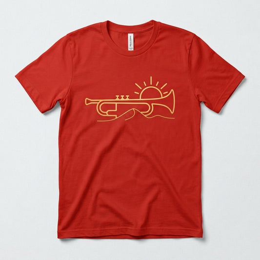 caravan jazz vermillion tee