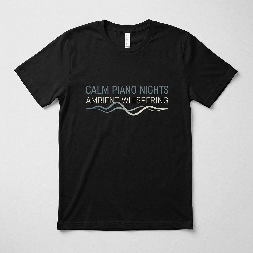 calm piano nights ambient whispering tee