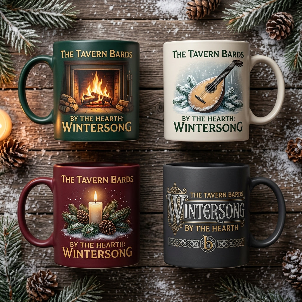 The Tavern Bards — By the Hearth: Wintersong Mug — design 2