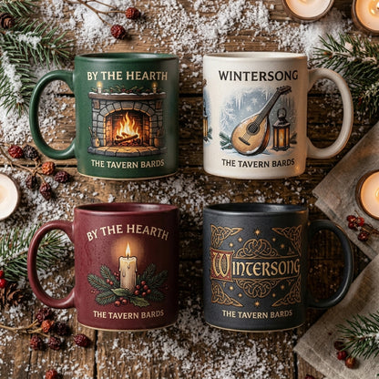 The Tavern Bards — By the Hearth: Wintersong Mug — design 3