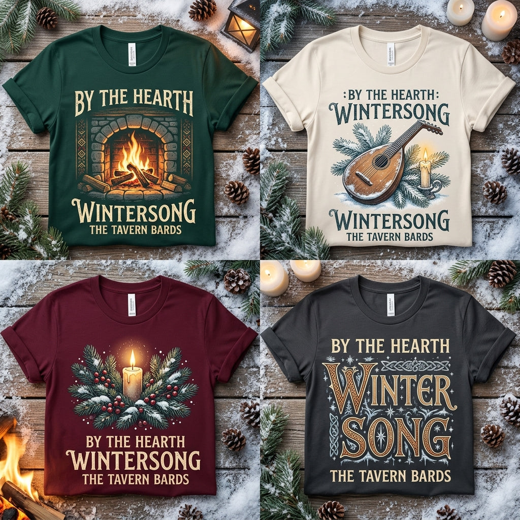The Tavern Bards — By the Hearth: Wintersong Tee — design 2