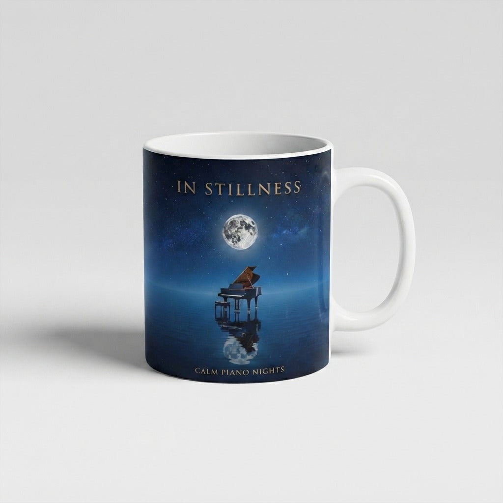 calm piano nights in stillness tote