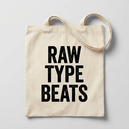 Raw Type Beats — Concrete Canvas Tote
