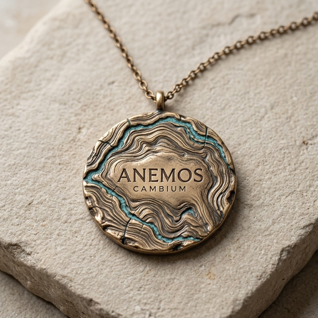 ANEMOS — Cambium Mini Circle Necklace (Engraving) — product mockup