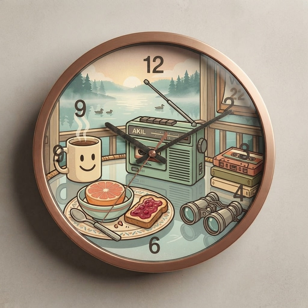 GOOD MORNING TAPES — Good Morning Playlist-Vol 22 Wall Clock — product mockup