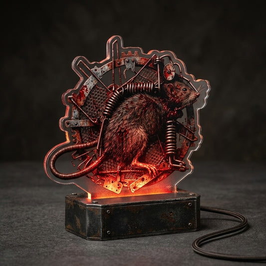 Sorry About The Blood — Vermin Custom Shape Night Light (UV) — product mockup