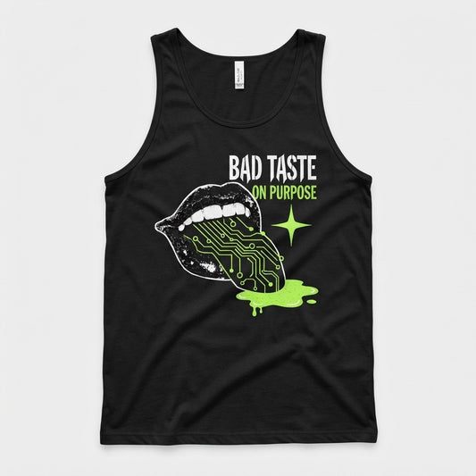 Bad Taste — Bad Taste On Purpose Tank — product mockup