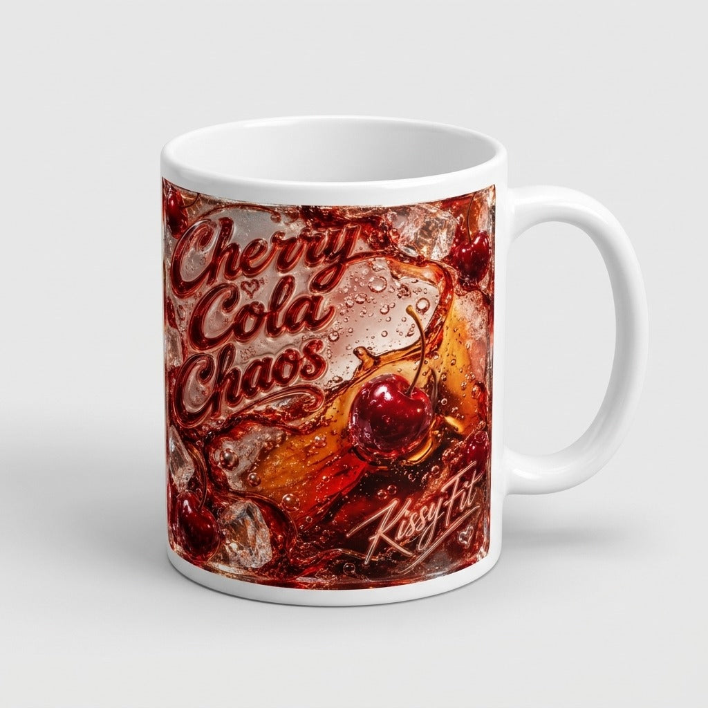 Kissy Fit — Cherry Cola Chaos Mug — product mockup
