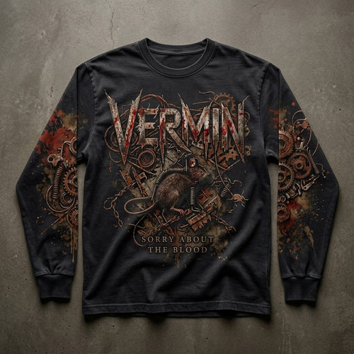 Sorry About The Blood — Vermin Men's Solar Long Sleeve Shirt