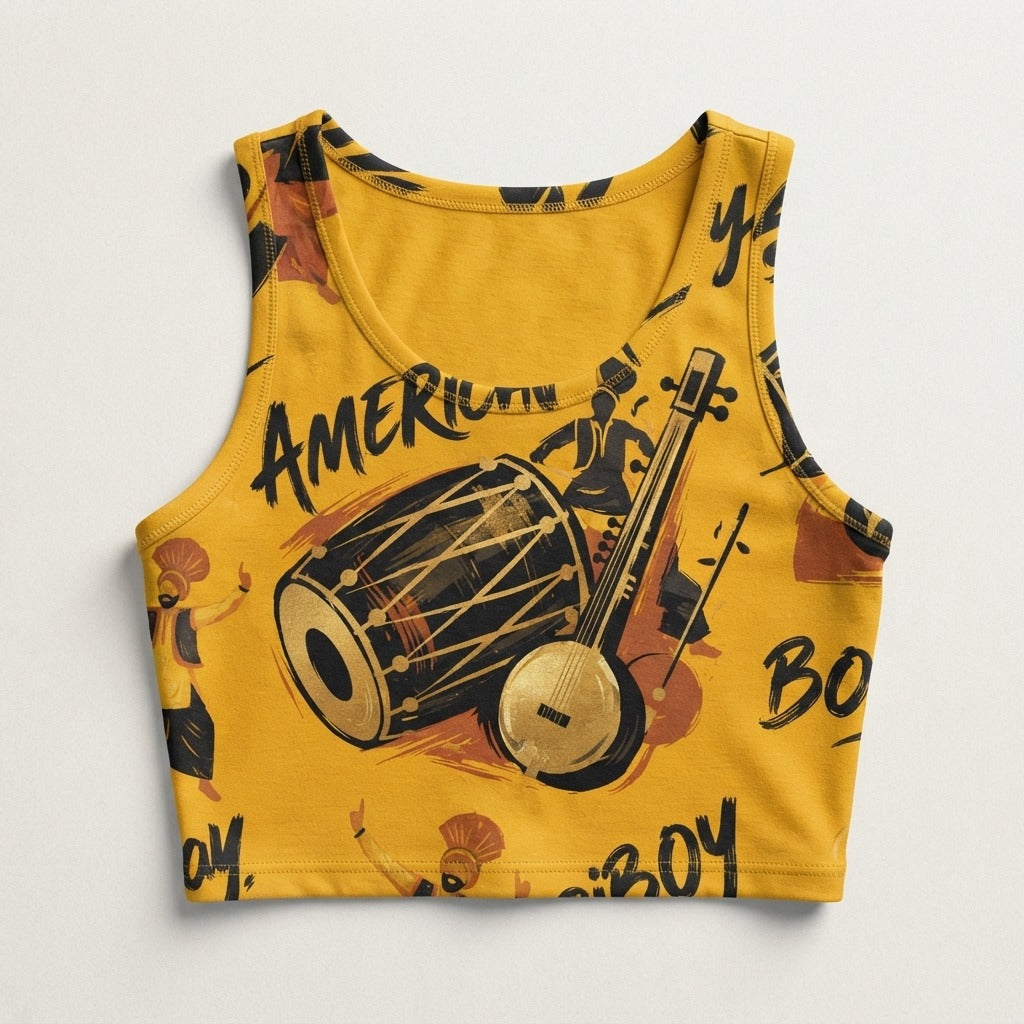PUNJAB JUGNI — American Boy Women's Martina Crop Tank — product mockup