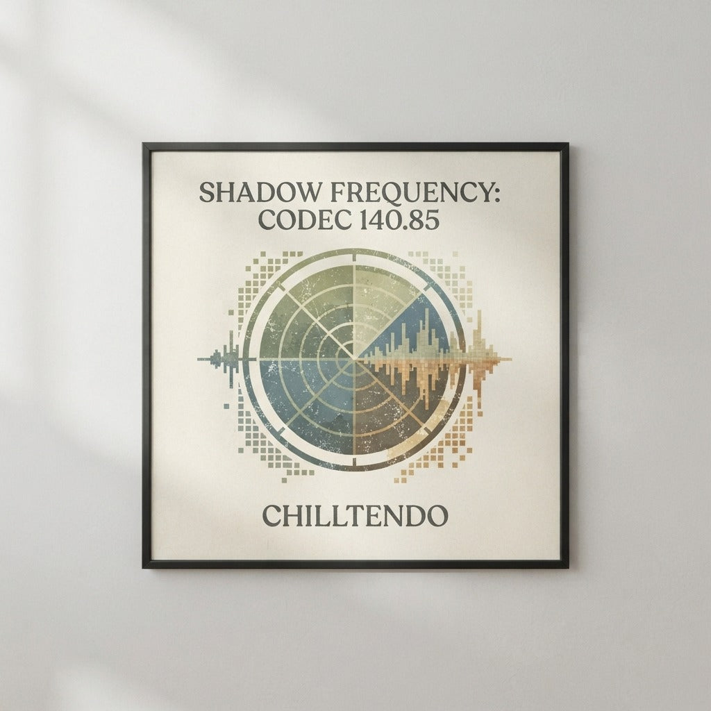 Chilltendo — Shadow Frequency: Codec 140.85 Poster — product mockup