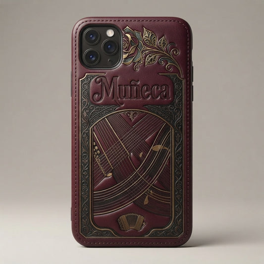 Yumba Cero — Muñeca PU Leather Phone Cases (Engraving) — product mockup