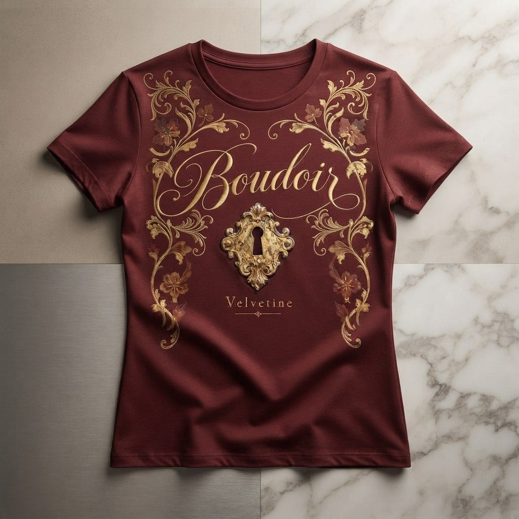 Velvetine — Boudoir Women's Fine Jersey Tee — product mockup