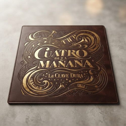 La Clave Dura — Cuatro De La Mañana Leather Placemat