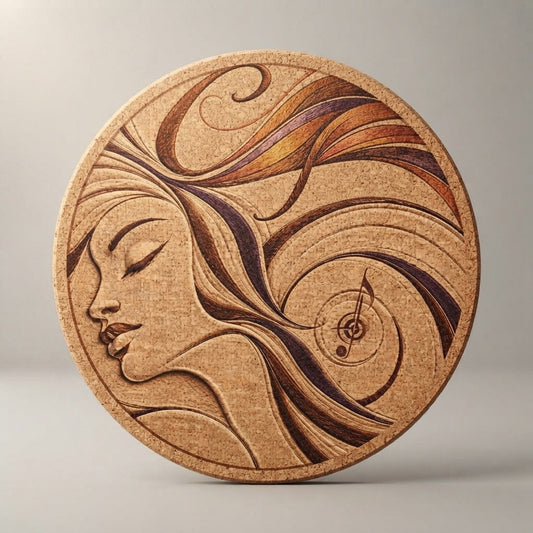 BOSSALINA — Compasso Corkwood Coaster Set — product mockup