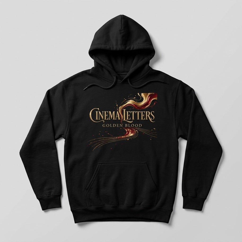 Cinema Letters — Golden Blood Hoodie — product mockup