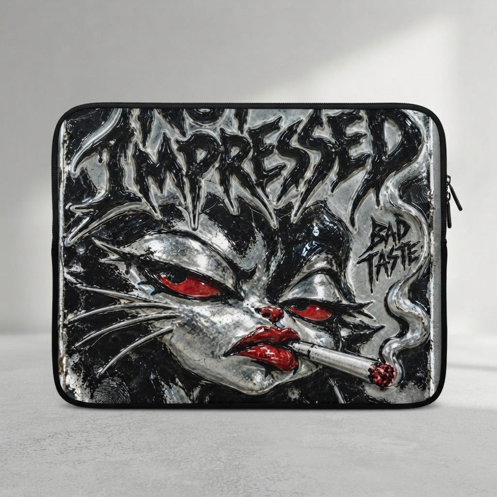 Bad Taste — Not Impressed Protective Laptop Sleeve — product mockup