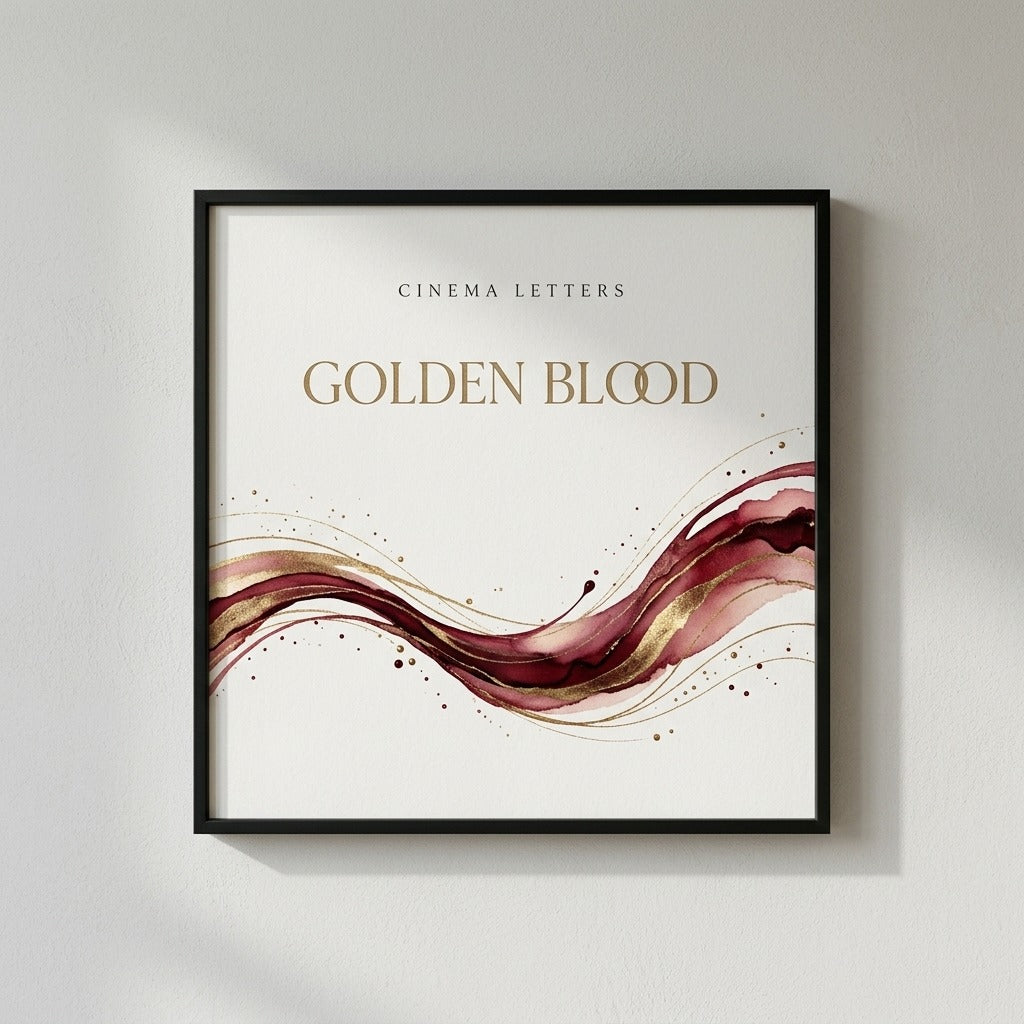 Cinema Letters — Golden Blood Poster — product mockup