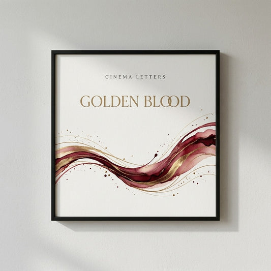 Cinema Letters — Golden Blood Poster — product mockup