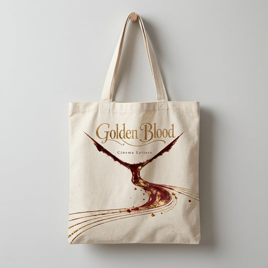 Cinema Letters — Golden Blood Tote — product mockup