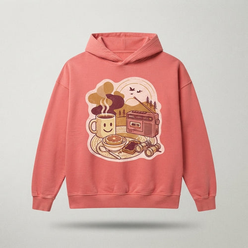 GOOD MORNING TAPES — Good Morning Playlist-Vol 22 Unisex Sponge Fleece Drop Shoulder Hoodie Sweatshirt