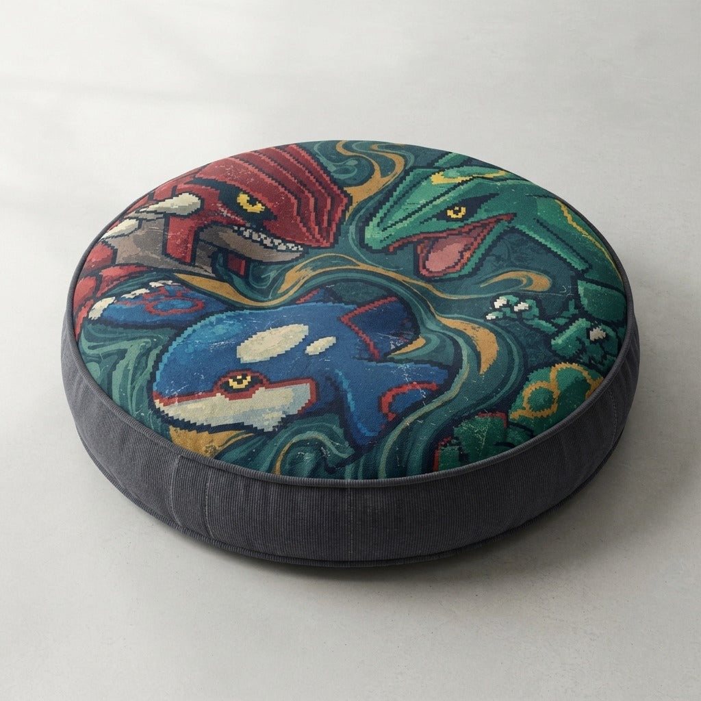 Chilltendo — Emerald Tides: Ruby & Sapphire Dreams Pet Bed — product mockup