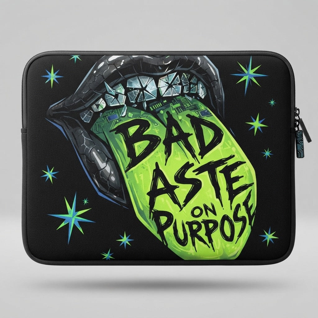 Bad Taste — Bad Taste On Purpose Laptop Sleeve — product mockup