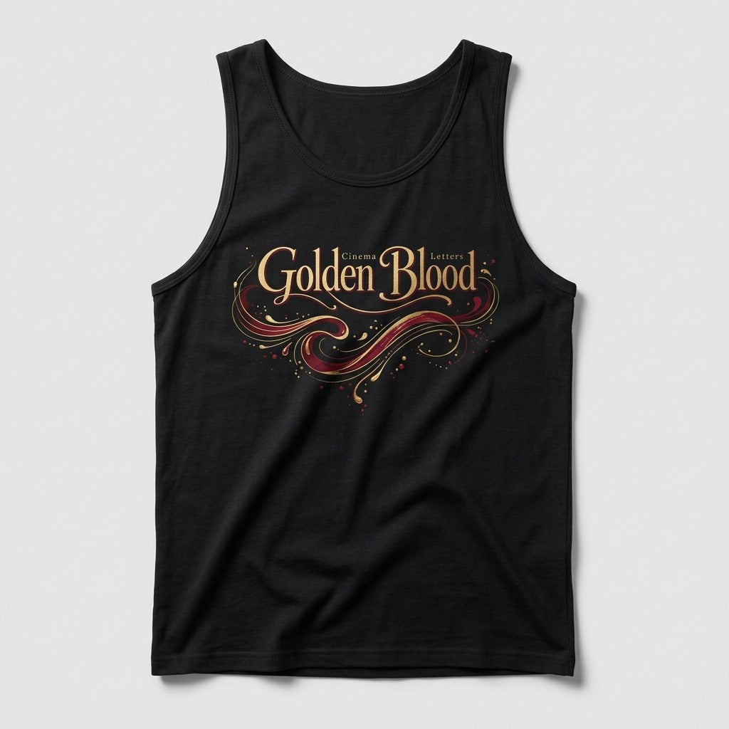 Cinema Letters — Golden Blood Tank — product mockup