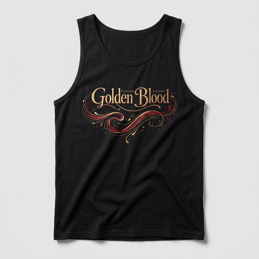 Cinema Letters — Golden Blood Tank — product mockup