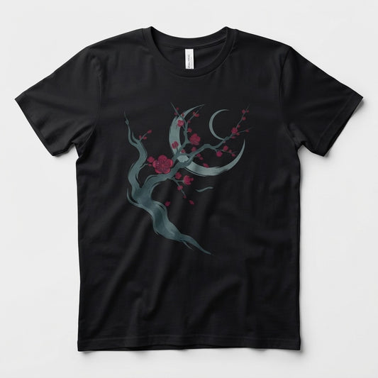MOON INK 墨月 — 一枝春 (a branch of spring) Tee — product mockup
