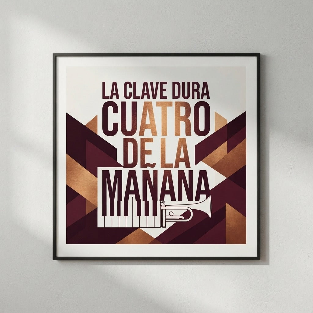 La Clave Dura — Cuatro De La Mañana Poster — product mockup