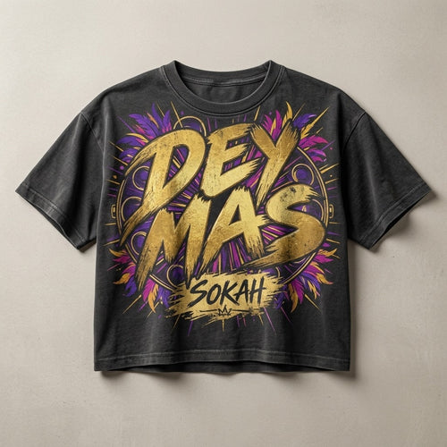 Sokah — Dey Mas Women's Faded Crop T-Shirt
