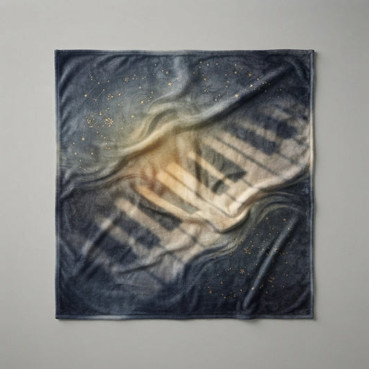 CALM PIANO NIGHTS — Before The Dream Velveteen Microfiber Blanket — product mockup