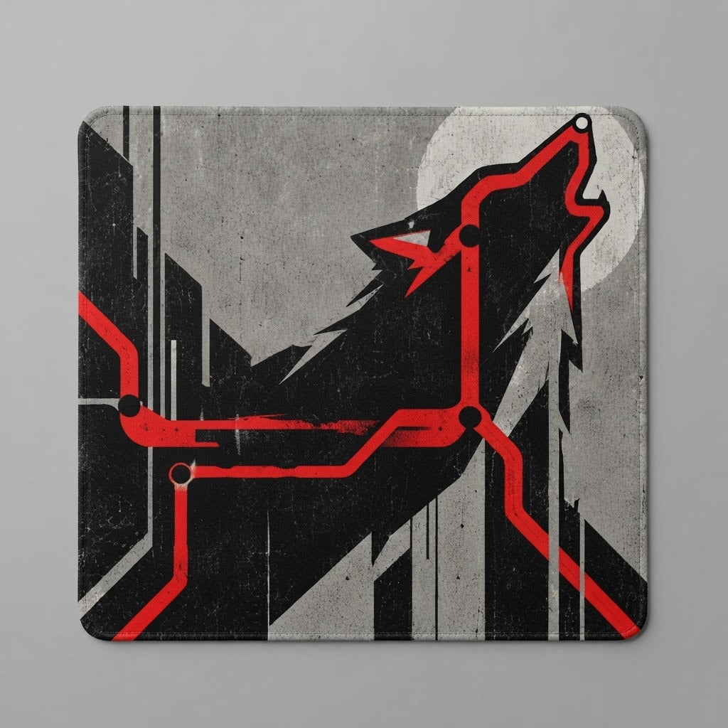 Nobody Answers — If I Was A Wolf Desk Mat — product mockup