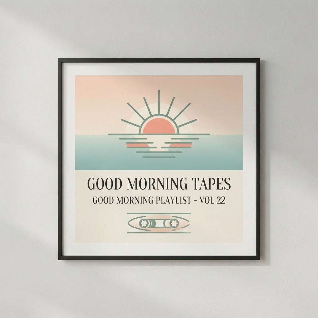 GOOD MORNING TAPES — Good Morning Playlist-Vol 22 Poster — product mockup