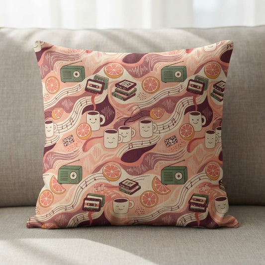 GOOD MORNING TAPES — Good Morning Playlist-Vol 22 Pillow — product mockup