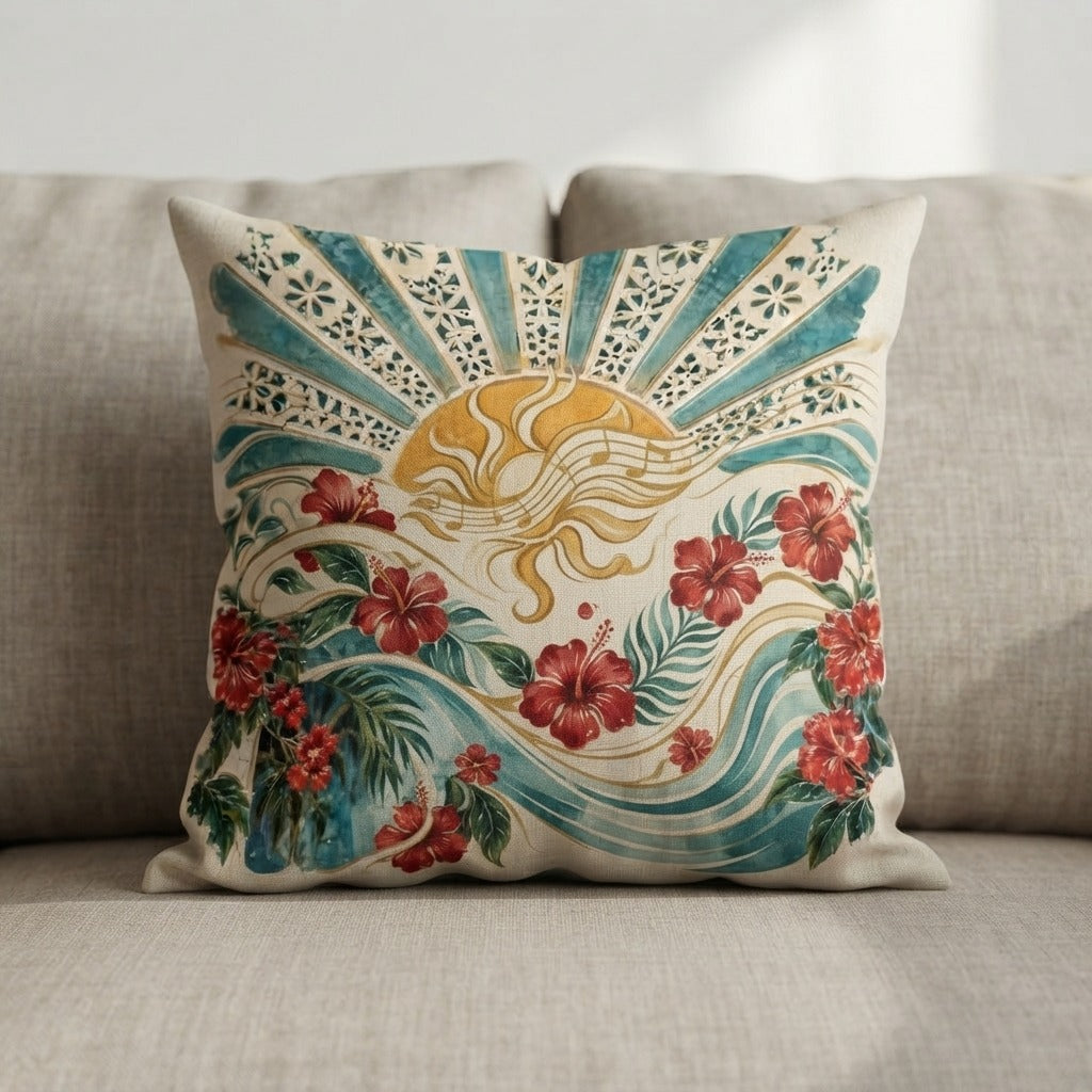 Lakou Love — Solèy Leve Pillow — product mockup